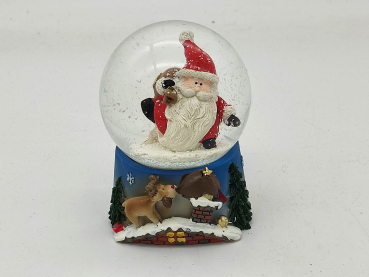 Snow globe Santa Claus with sack